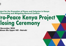 Closing Ceremony Pro-Peace Kenya Project